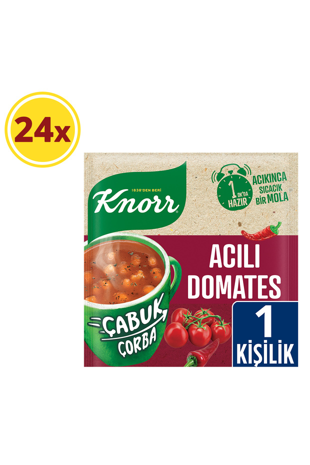 Acılı Domates Çabuk Çorba 22 gr X 24 Adet - 1