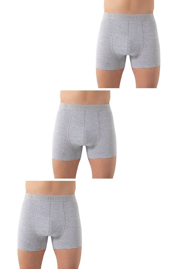 3'lü Erkek Yüksek Bel Likralı Boxer - 3