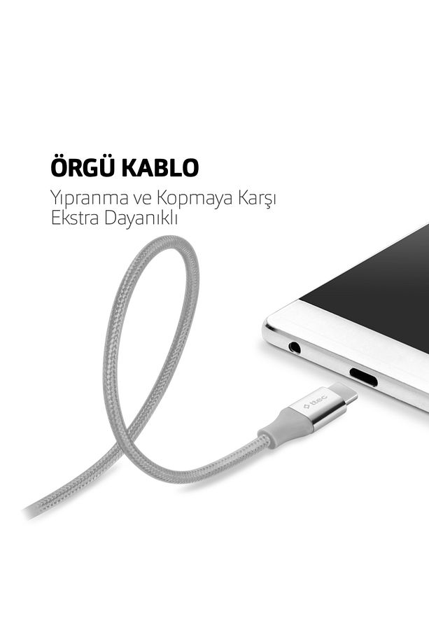 Alumicable Haki Yeşili Type-c Şarj / Data Kablosu - 4