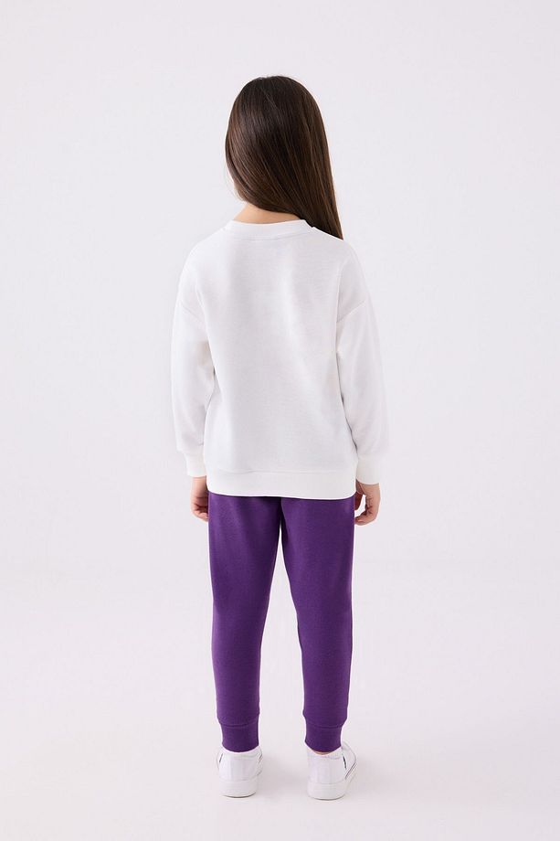 Kız Çocuk Lisanslı Knitted Pattern Alt Üst Eşofman Takımı - 5