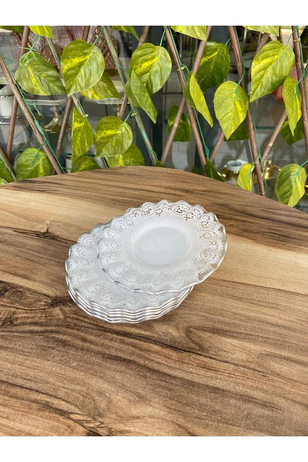 Dantel Model Gümüş Çay Tabağı. - 2