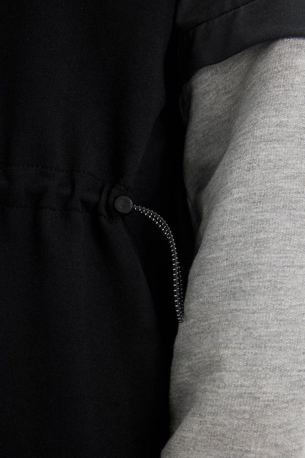 Regular Fit Renk Bloklu Uzun Kollu Maxi Sweat Elbise C6228ax24sp - 6