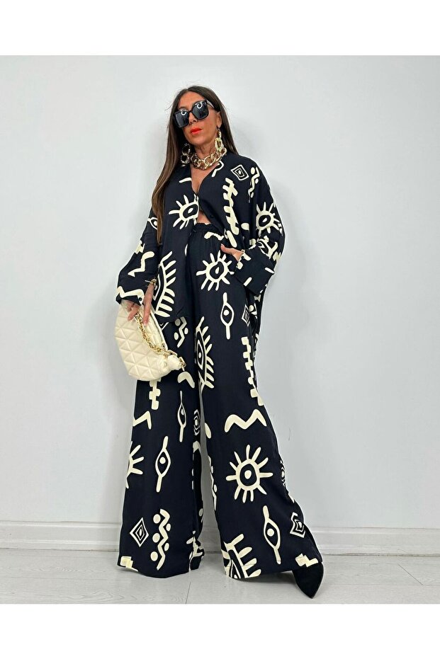 بدلة علوية سفلية منقوشة - 1