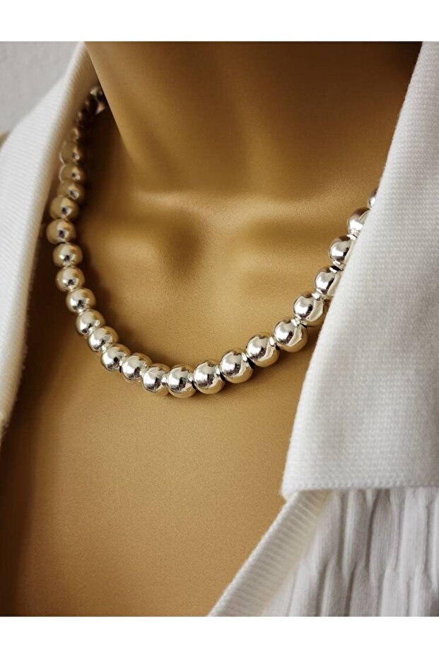 Çelik Silver Top Kolye - 4