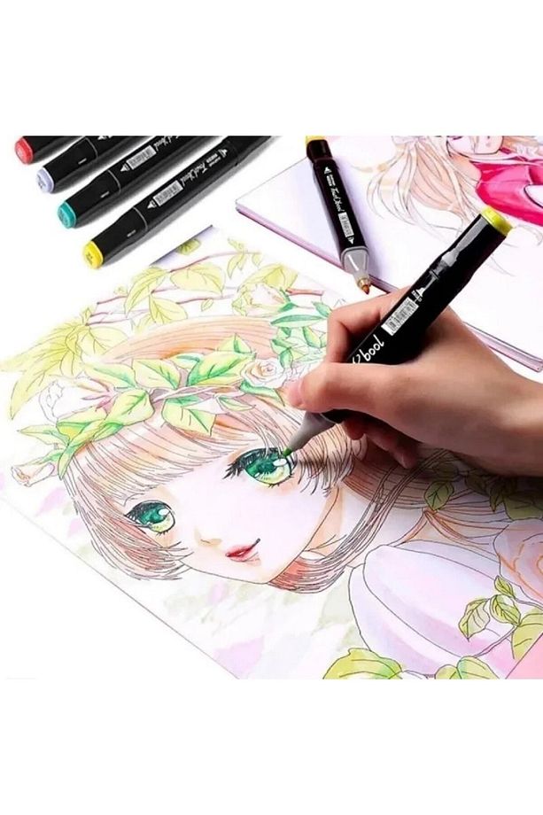 Touch Marker  Art Çift Uçlu 168 Adet  Kalem Seti  Çantalı Premium Boyama Kalemi - 3