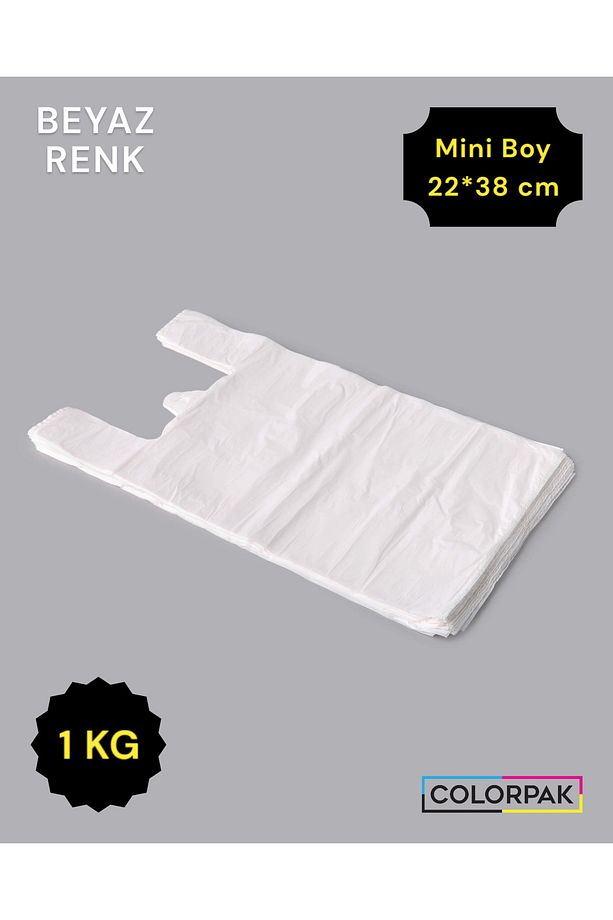Atlet Poşet (22*38 cm) BEYAZ (1 KG) Market Poşeti - 1