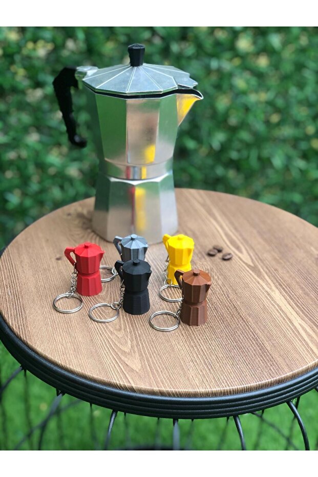 MokaPot Shaped keychain 3D Print - 2