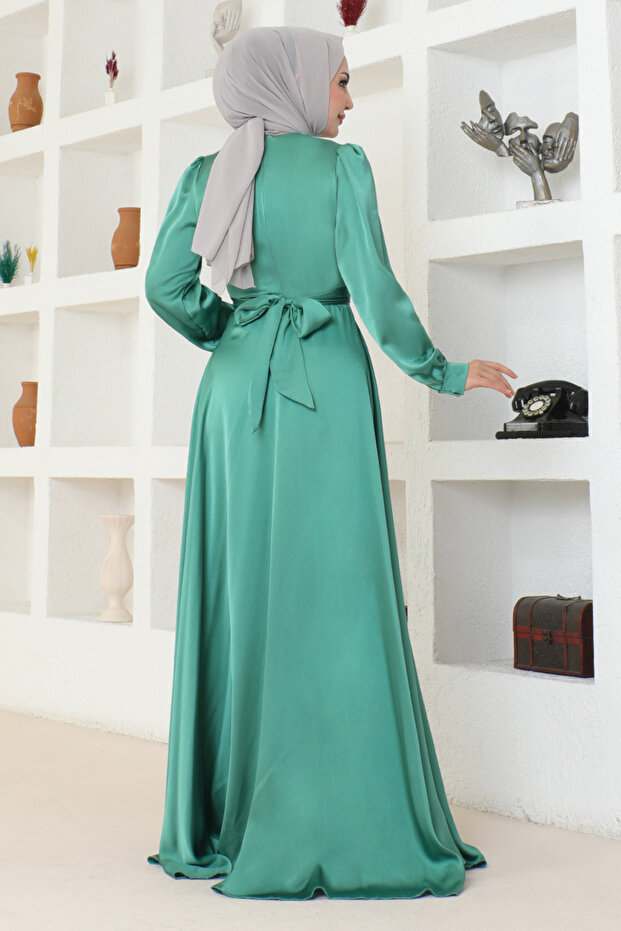 Rochie de seara cu curea menta - END5599 - 5