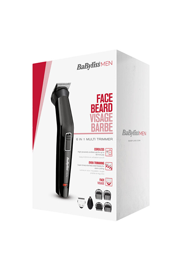 Paslanmaz Çelik Bıçaklı 6 Başlıklı Multi Kablosuz Yüz ve Vücut Tıraş Bakım Makinesi MT725E - 7