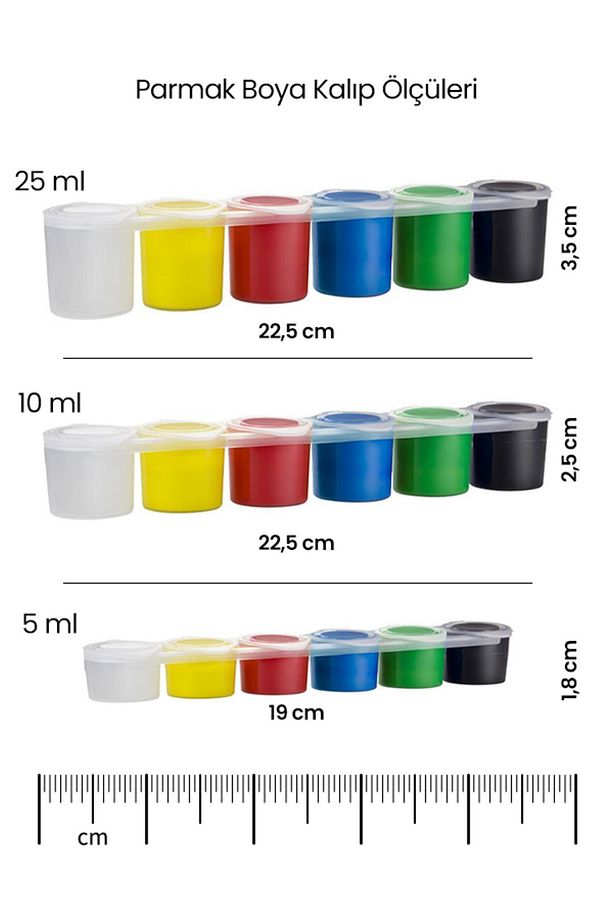 Yıkanabilir Yüz Boyası Oyun Amaçlı Toksik İçermez 6'lı Mini Set Ana Renkler Yüksek Kalite 6 x 5 ml - 8