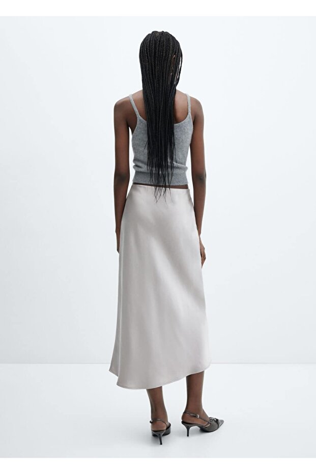 Saten midi etek - 4