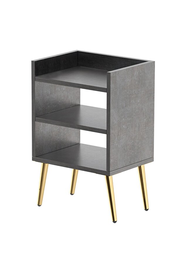 Modern Nightstand with 3 Open Shelves - Versatile, Lightweight, Easy to Assemble