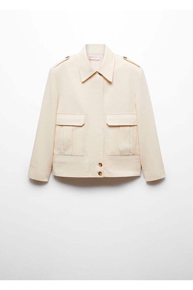 Cepli Ve Düğme Detaylı Ceket - 3