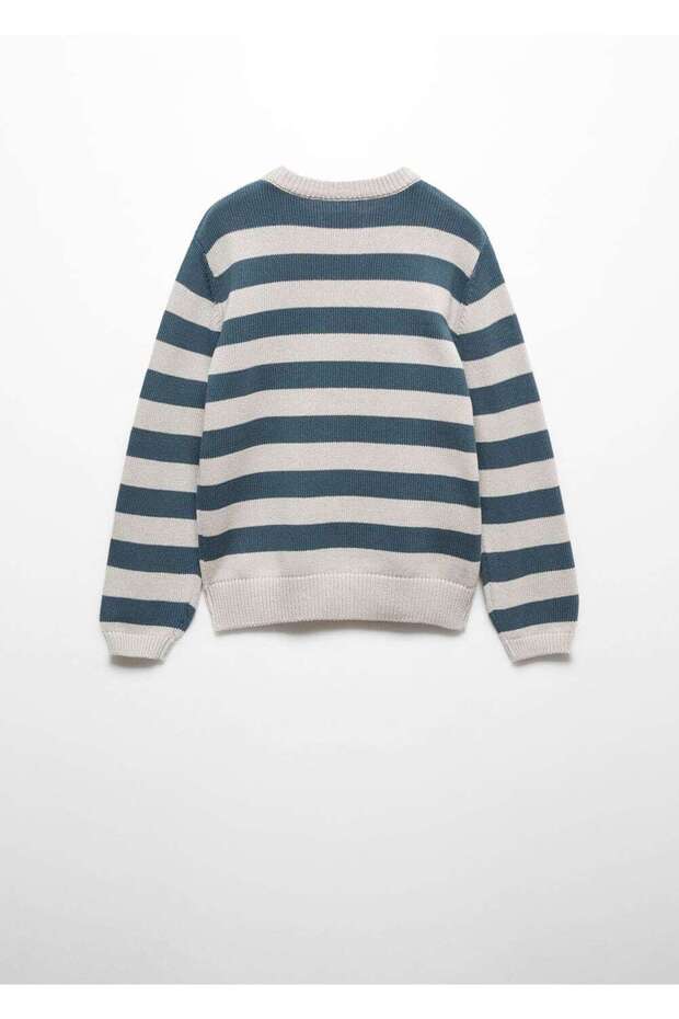 Çizgili Triko Kazak - 3