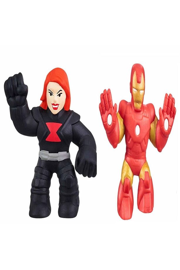 Goojitsu Marvel Miniş Black Widow Natasha Ve Ironman Demir Adam Set 2 Li Esnek Figür - 1