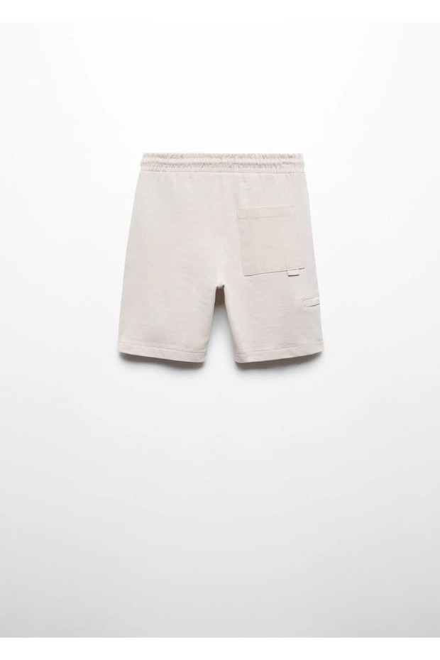 Beli lastikli bermuda şort - 4
