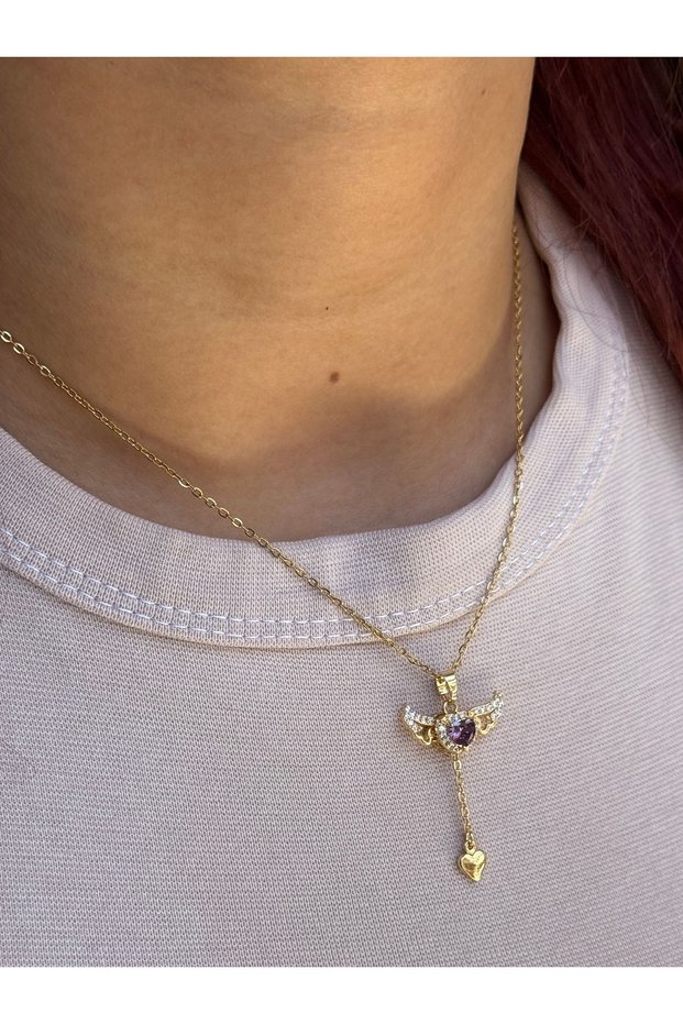 Stainless Steel Necklace, Non-Tarnishing , Hypoallergenic, Heart Design (2-Year Importer Warranty)