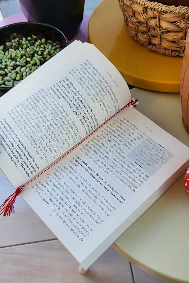 Flower Patterned Handmade Bookmark - 2