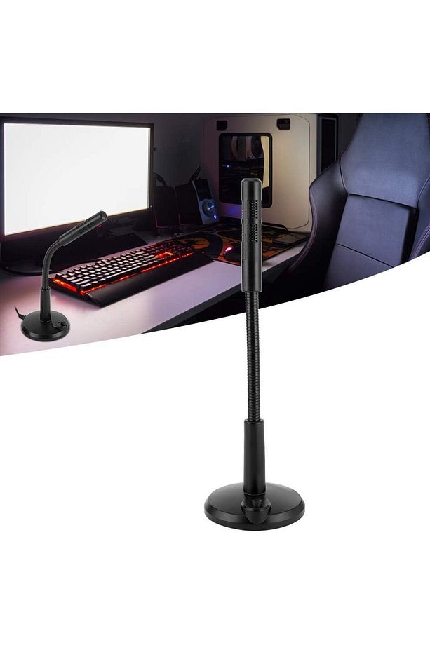 Mini USB Kondenser Mikrofon Ayarlanabilir Masaüstü Mikrofon Tak Ve Çalıştır Sohbet Oyun M309 - 8