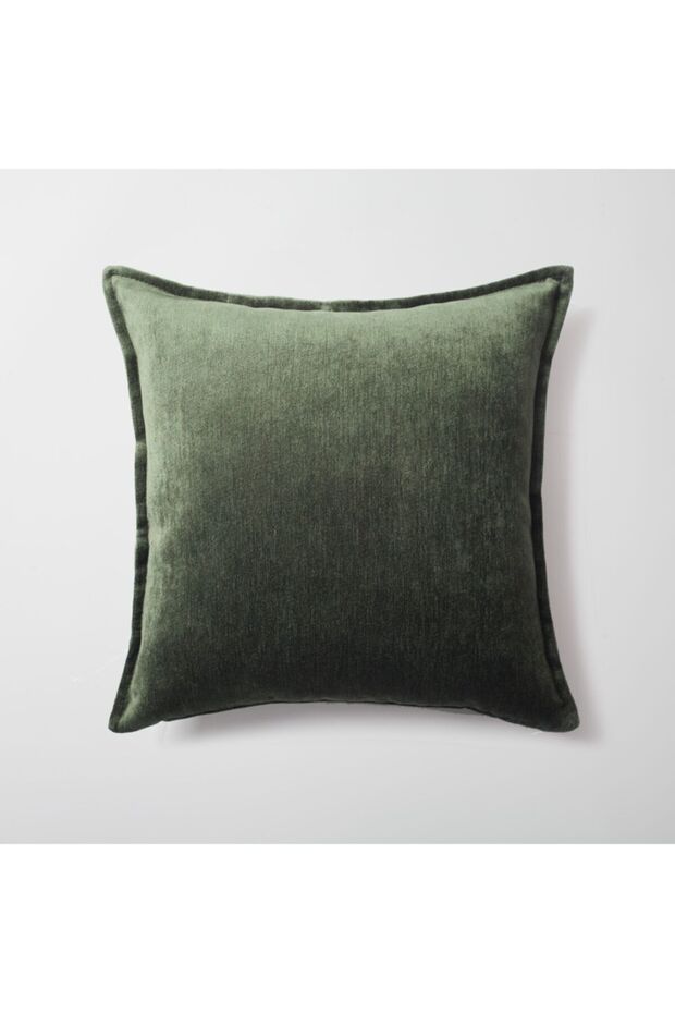 Green Eliza Viscose Natural Natural Throw Pillow 50x50 (Includes Inner Pillow)