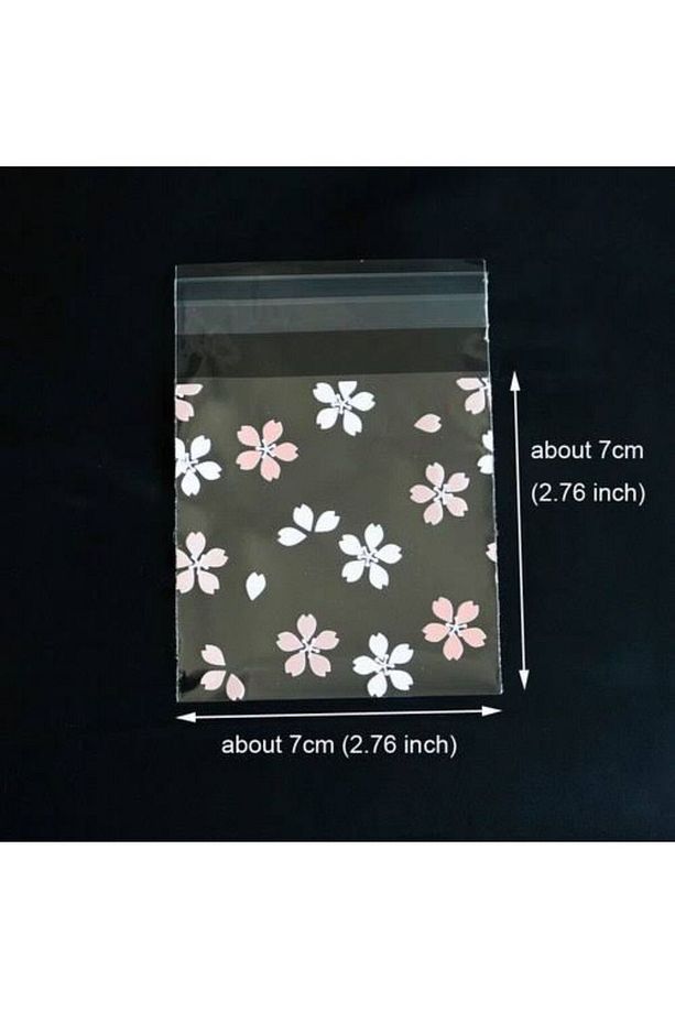 Bantlı Şeffaf Desenli Poşet Opp 7x7 Cm 95 Adet - 3