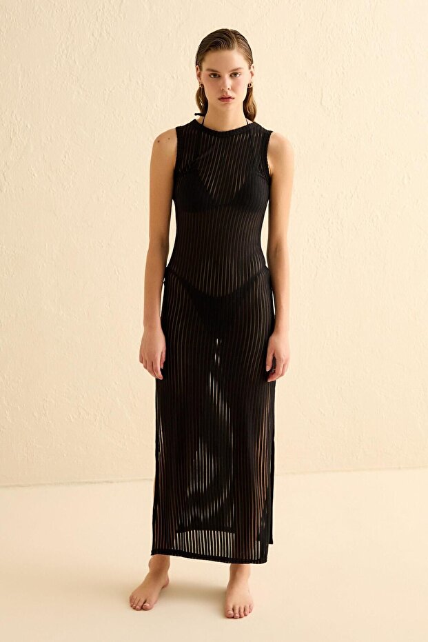 MATHİLDA SİYAH PLAJ ELBİSESİ - 2