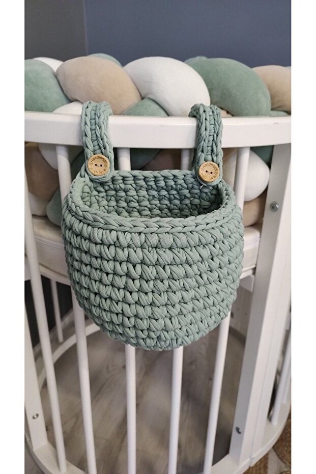 Crib Side Organizer, Pocketed Baby Room Organizer, Crib Bag Crib Side Bag Baby Stroller