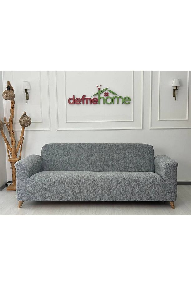 Jakarlı Düz Desen 3-3-1-1 Lastikli Kanepe Örtüsü | Lastikli Koltuk Örtüsü | Koltuk Kılıfı Takımı - 1