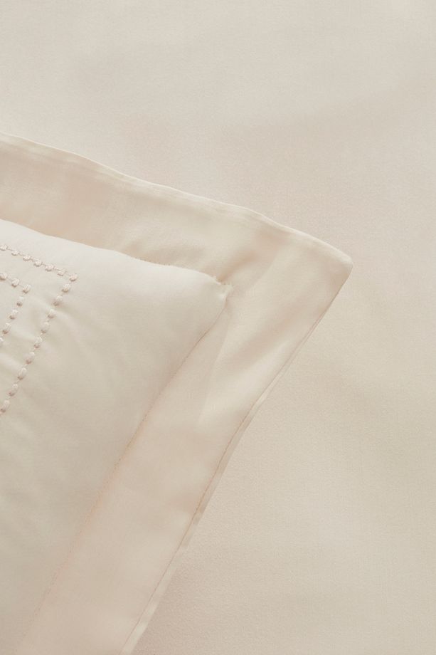 White Collection Felves %100 Pamuk Çift Kişilik Nevresim Takımı Bej - 4
