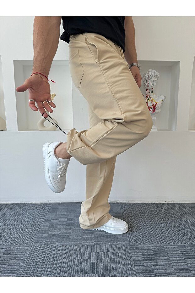 Bej Paçası Ayarlanabilir Eşofman (PL) - 3