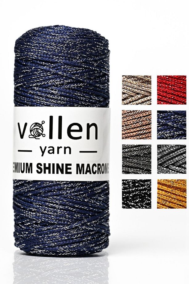 Premium simli 100Gr/150M  polyester  makrome çanta ipi , supla ipi,  bileklik ipi - 1