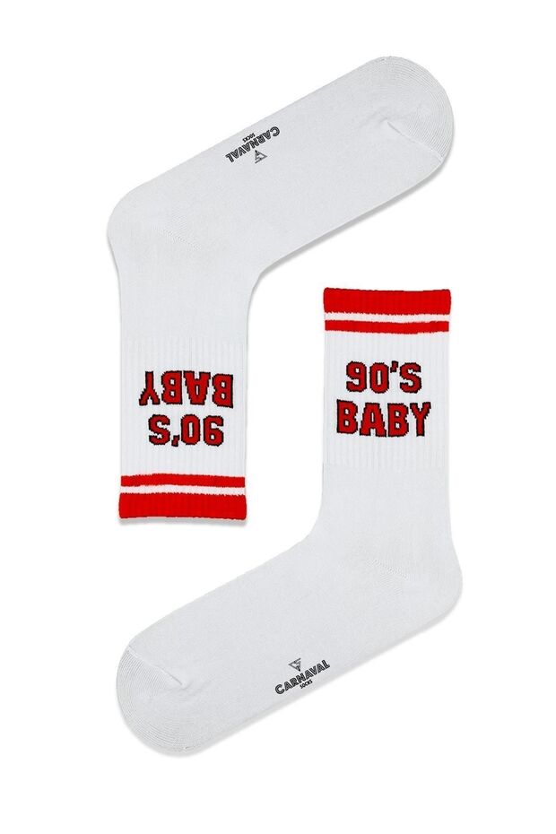 90's Baby Patterned Colorful Socks
