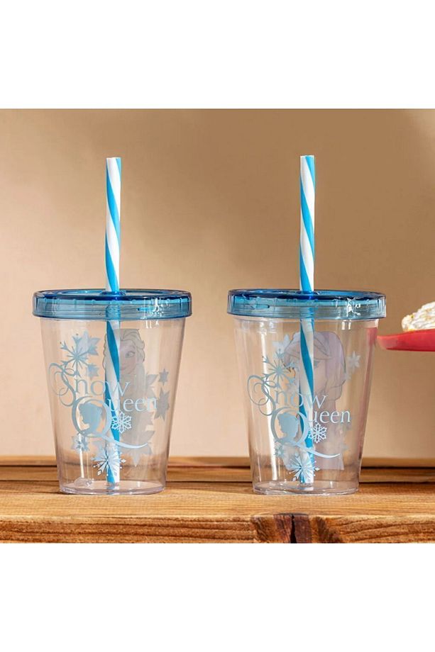 LCW HOME Frozen Baskılı Pipetli Bardak 2'li - 2