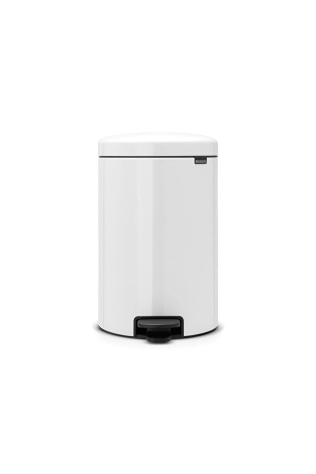 20L Newicon White Pedal Trash Can