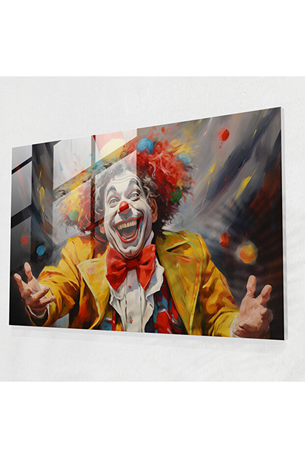 Cheerful Circus Glass Print, Circus, Circus Glass Print, Oil Painting on Canvas
