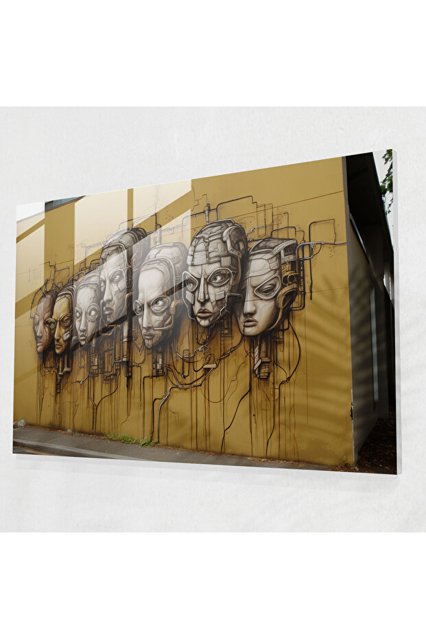 Graffiti Glass Print, Strong Social Message, Graffiti, Street Art