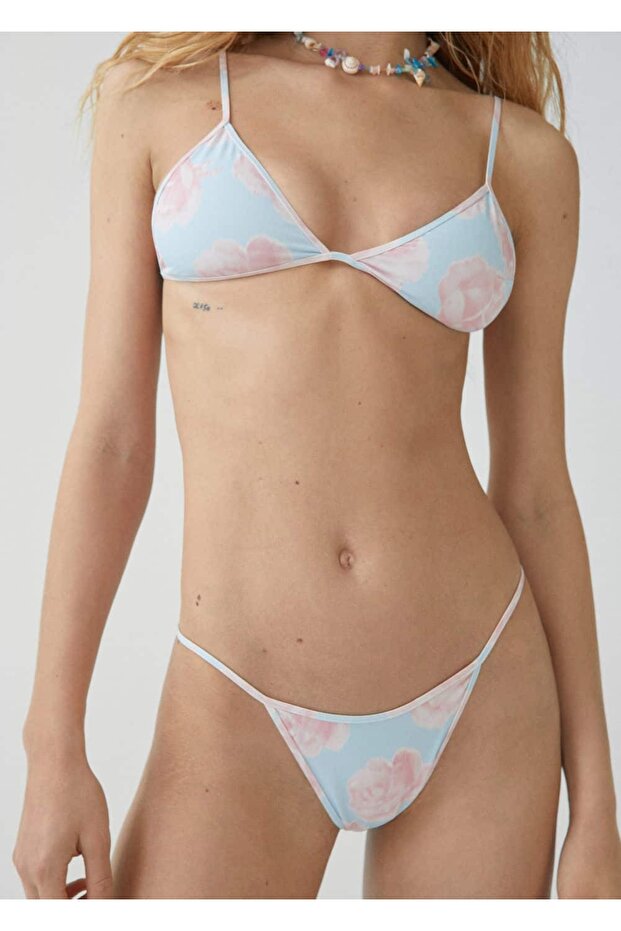 Çiçek Desenli Bikini Altı - 5
