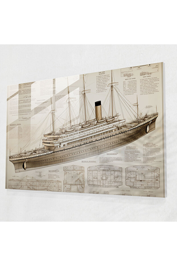 Titanic Glass Wall Art - Titanic, Intricate Construction, Glass Print, Glass Art
