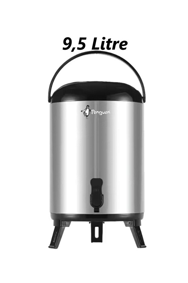 Penguin 9.5 Lt (Large Size) Steel Inox Water-Tea Thermos Inside and Outside