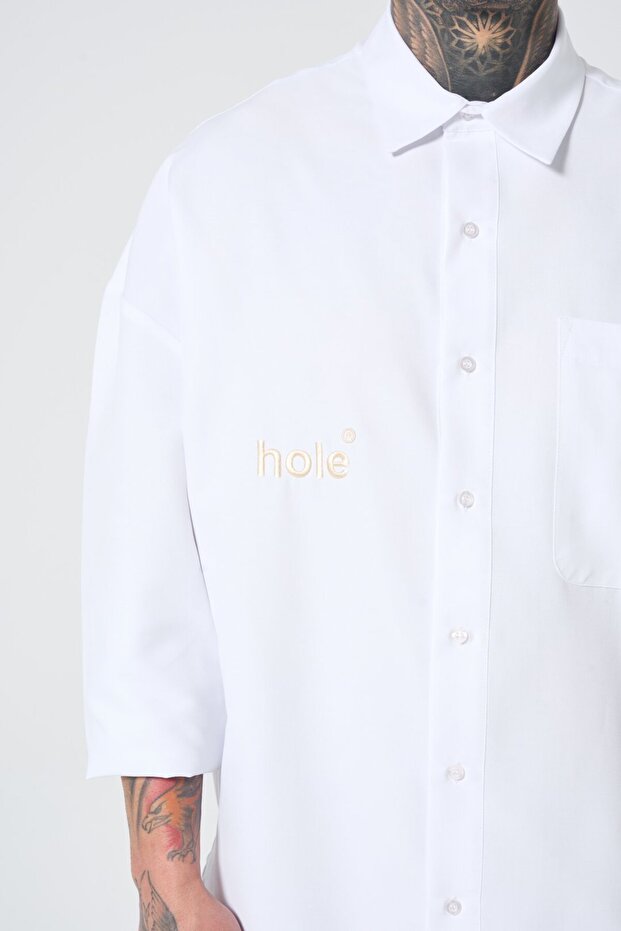 Hole Oversize Gömlek - 5