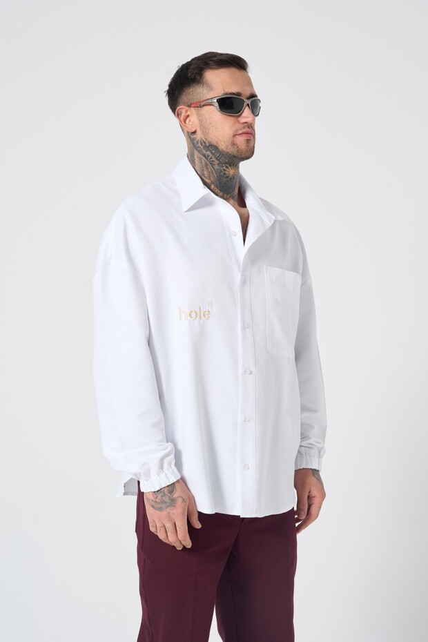 Hole Oversize Gömlek - 3