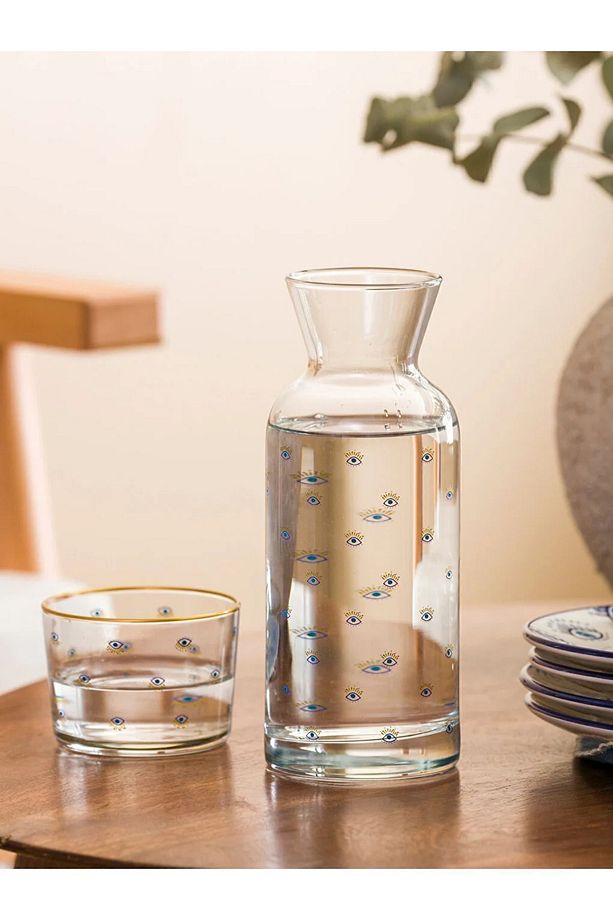 LCW HOME Baskılı Bardaklı Sürahi 700 ML - 1