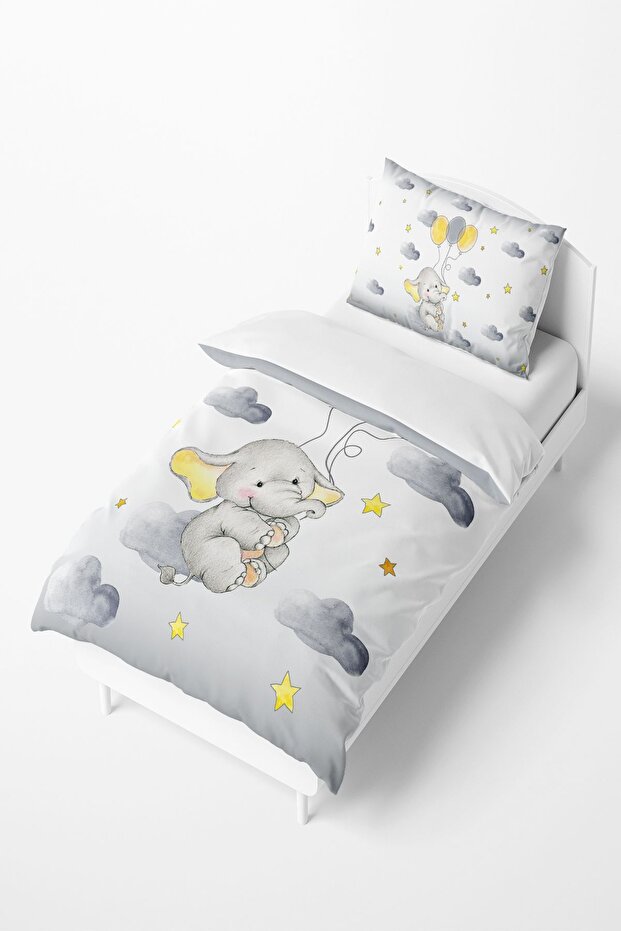 Balloon and Elephant Patterned Baby and Children's Bedding Set Tlan-141