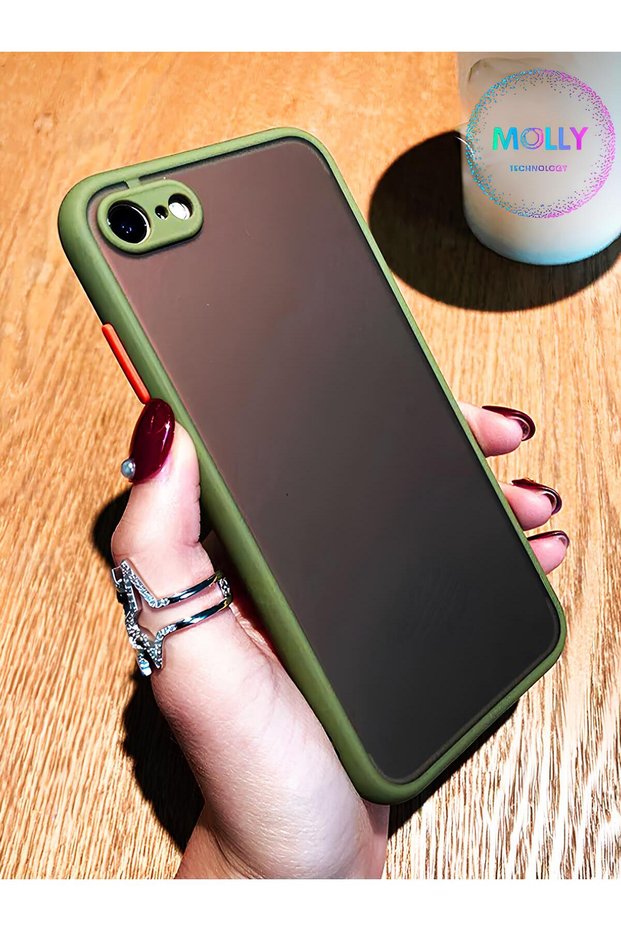 Edge Khaki Color Frosted Transparent Silicone Case for iPhone 7 - Huskarl
