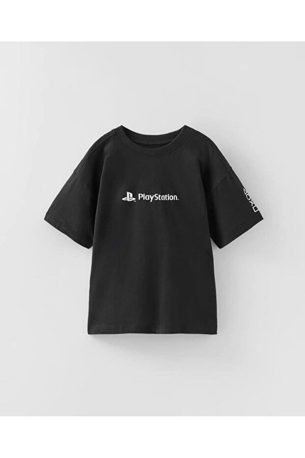 PS Logolu Basic Siyah Tişört PS Logolu - 1