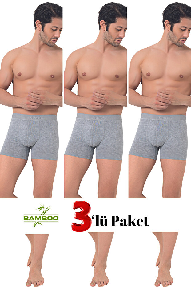 2370 3'lü Paket Erkek Bambu Boxer - 1