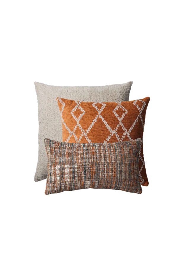 Cozy & Tweed - Decorative Cushion - 3-Piece Combo Set (Inner Pillow Included)
