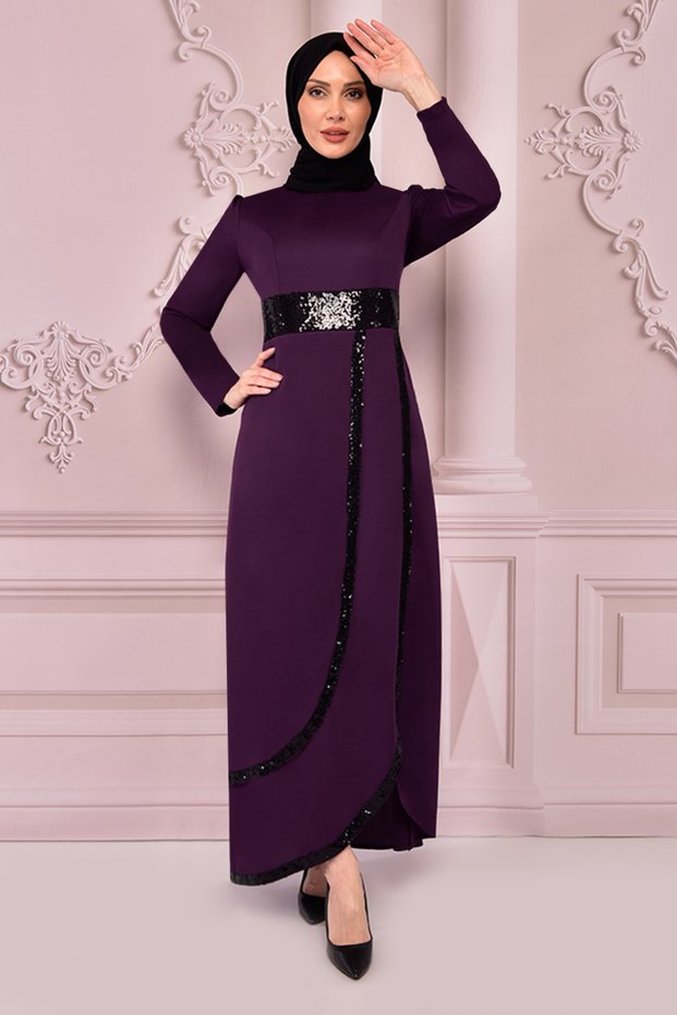 Rochie cu paiete Prune Asm2545