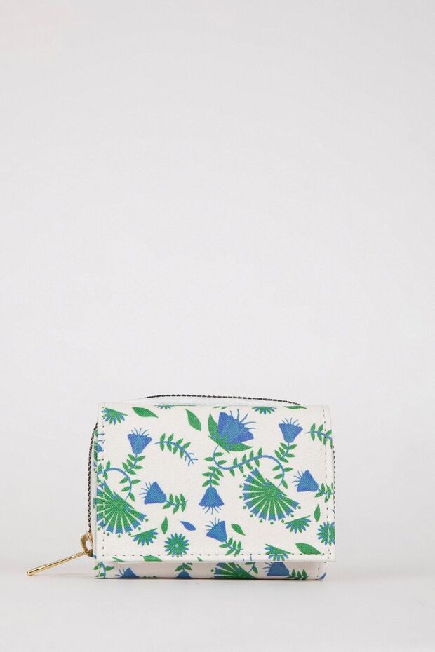 Women's Floral Faux Leather Wallet D6866Axns