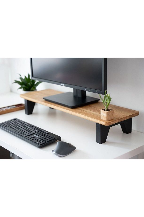 Monitör Yükseltici, 25*75 Cm, Monitör Standı, Ahşap Ekran Yükseltici, Monitör Yükseltme Standı - 1